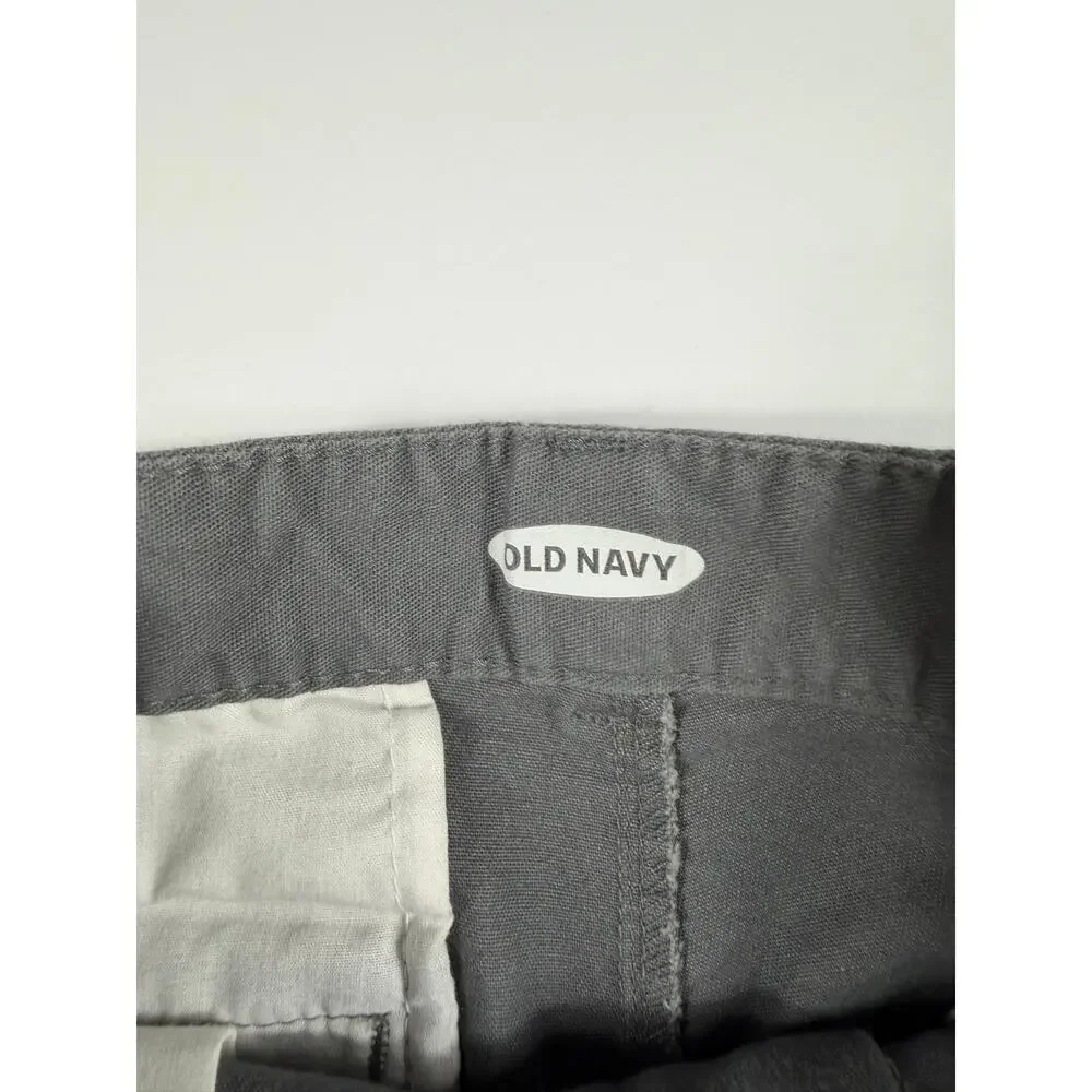 Old Navy Boys Chino Shorts Gray Adjustable Waist Size 16